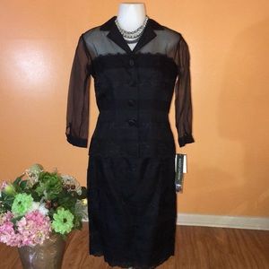 Maggy London Two piece black suit